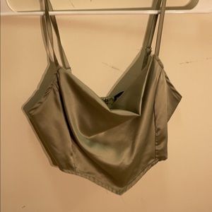 satin crop top